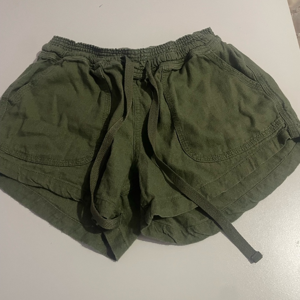 Altar’d State Green Shorts with Elastic Waistband and Lightweight Material